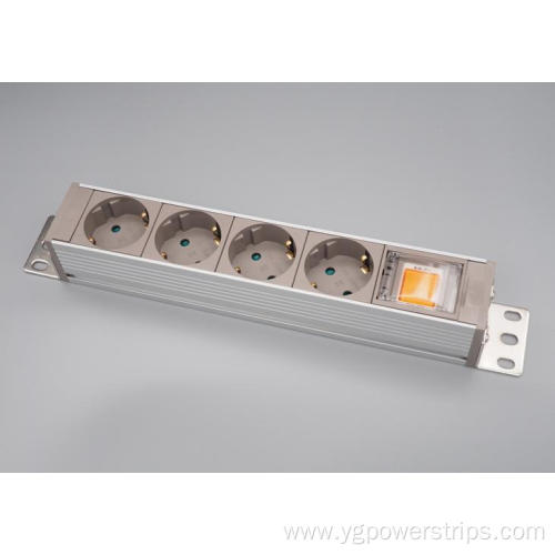 4-Outlet Germany PDU Power Strip with Circuit Breaker